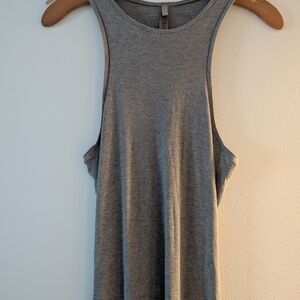 SKIMS Gray Ribbed Maxi Dress